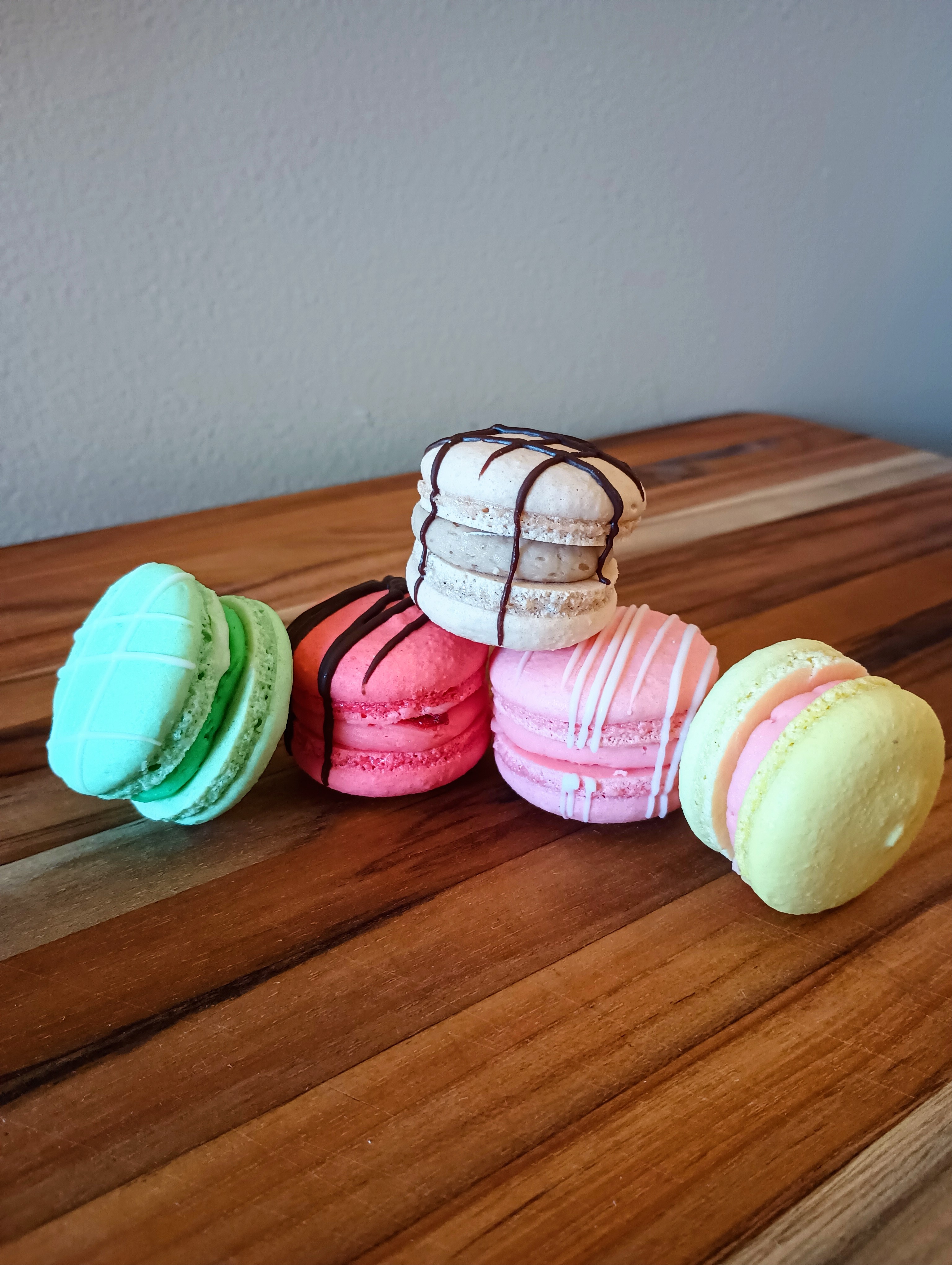 A set of delicious macarons